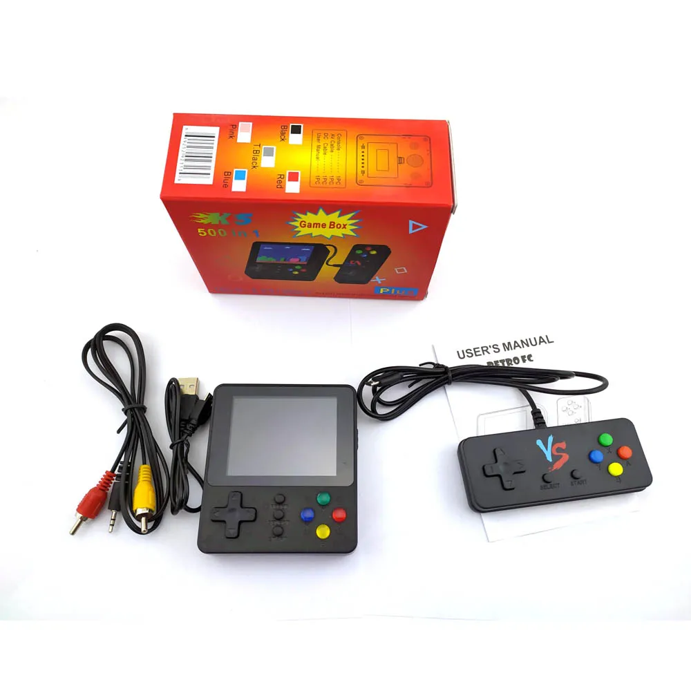 New Super K5 500 Games Mini Handheld for FC  Game Console 3 inch LCD Screen Retro Arcade Game Play Support TV Output