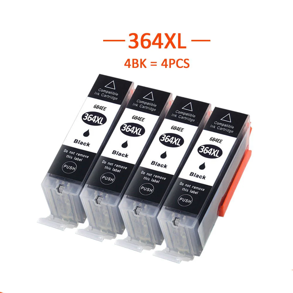 

4BK compatible Ink cartridge HP 364 HP364 364 XL for hp 5510 5515 6510 7510 B8550 C5324 C5380 C6324 C6380 D5460 B010a Printer