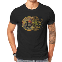 Crypto Cryptocurrency I Love Bitcoin Art Tshirt Classic Graphic Men's Tees Tops Loose Cotton Crewneck T Shirt