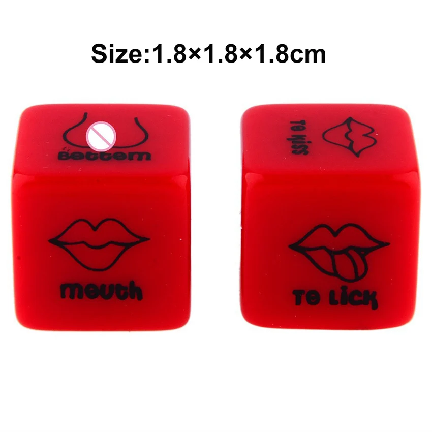 Sexy Romance Sex Dice for Adult Couples, 6 Sided Acrylic Cube, Erotic Dice Positions, Love Game, Flirting Toy, 2Pcs