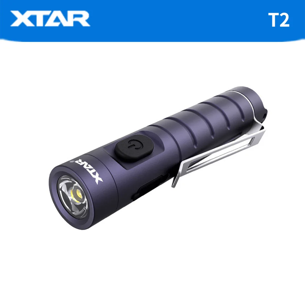 XTAR  T2 Rechargeable Led Pocket Flashlight Mini Torch Rechargeable EDC Flash Light Portable LED Flashlight