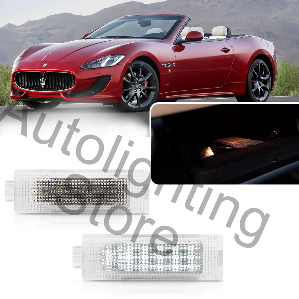 

2Pcs For Maserati GranCabrio GranTurismo 2010-2019 Quattroporte M139 2003-2012 LED Glove Box Light Glove Compartment Lamps