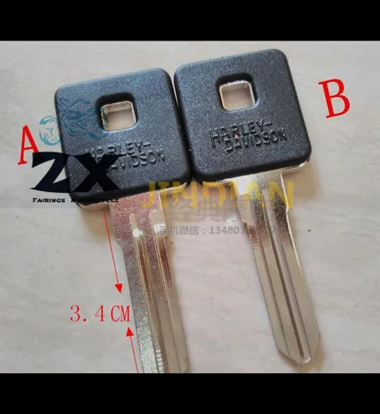 Motorcycle Black Blank Key Uncut Blade For Harley Sportster XL 883 1200 XL883 883C 883N 883L 883R XL1200 1200C 1200R 1200