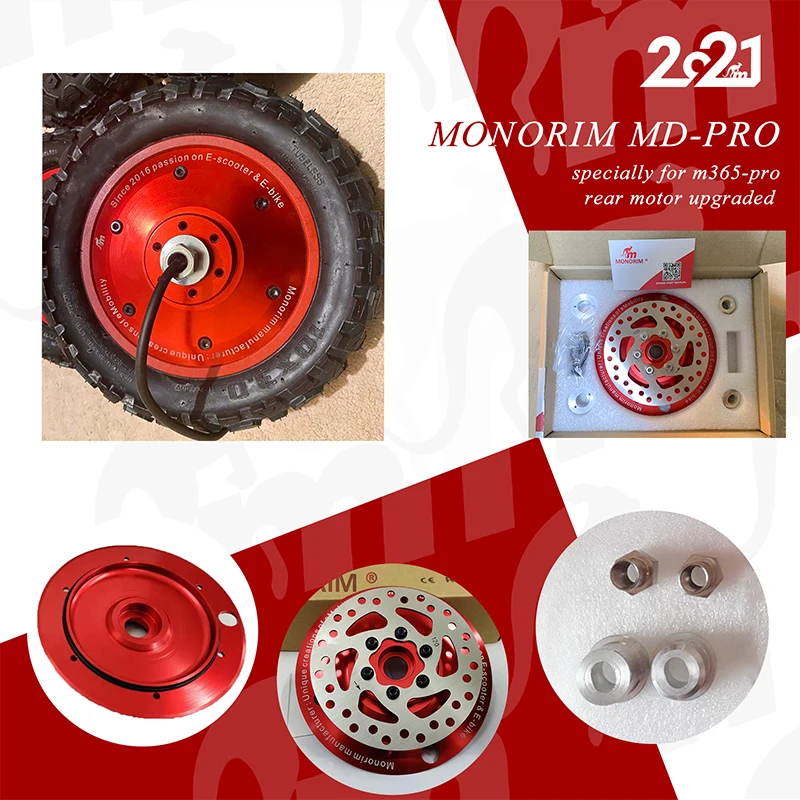 Monorim MD-PRO Rear Motor Deck Disc for XIAOMI 1S Pro Pro2 Electric Scooter Upgraded Rear Wheel Parts