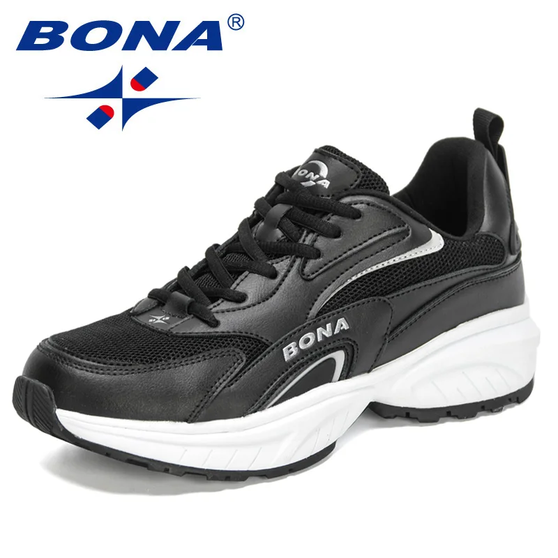 

BONA 2022 New Designers Running Sneakers Men Sport Shoes Lightweight Athletic Mesh Walking Shoes Man Jogging Trainers Mansculino