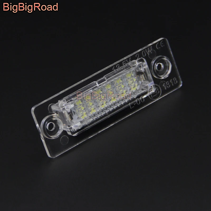 

BigBigRoad For Porsche 938 968 968C Boxster 911 963 Turbo GT2 GT3 LED Car License Plate Light Number Frame Lamp