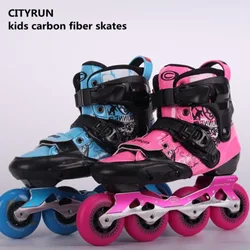 CITYRUN-Patines de fibra de carbono para niños, zapatillas de patinaje en línea, Slalom, EU 27-38