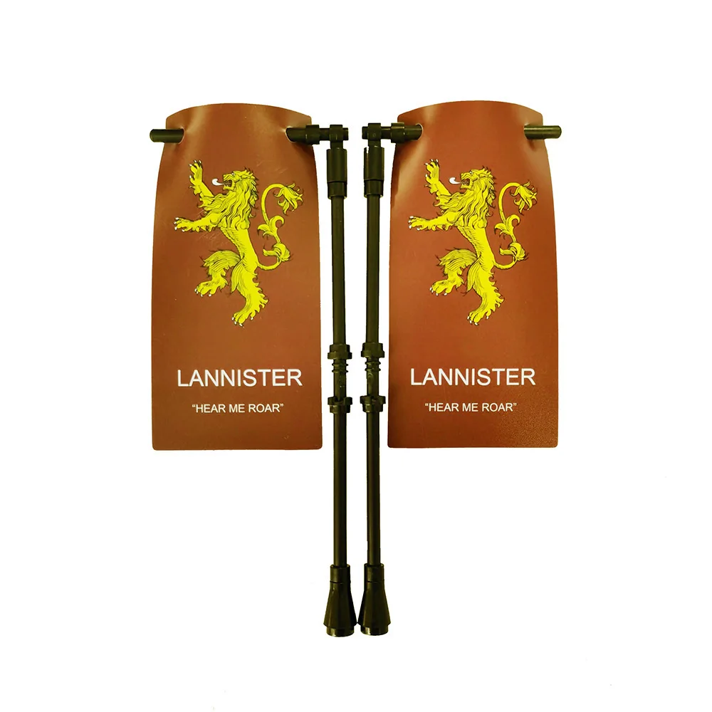 Große Flaggen für Gondor Elfen Rohan Mordo Durin Isengard Spartan Rom Flagman Warlords Infanterie Quadratische Bausteinfigur