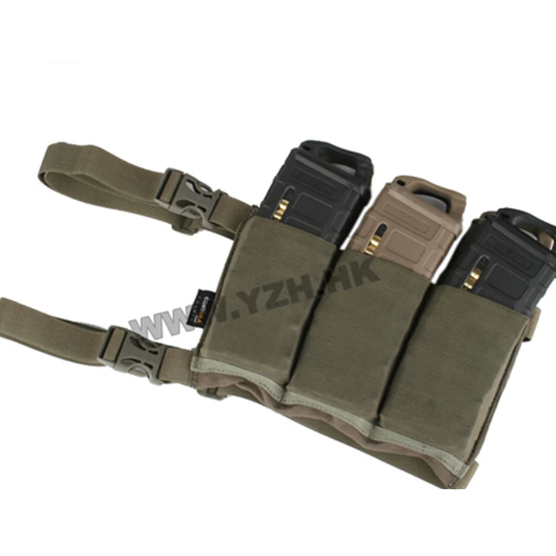 Emersongear M4 časopis držák taktická airsoftové hon vysokorychlostní šest packs 556 223 pás kreative pouch sáček elastická guma trojnásobný