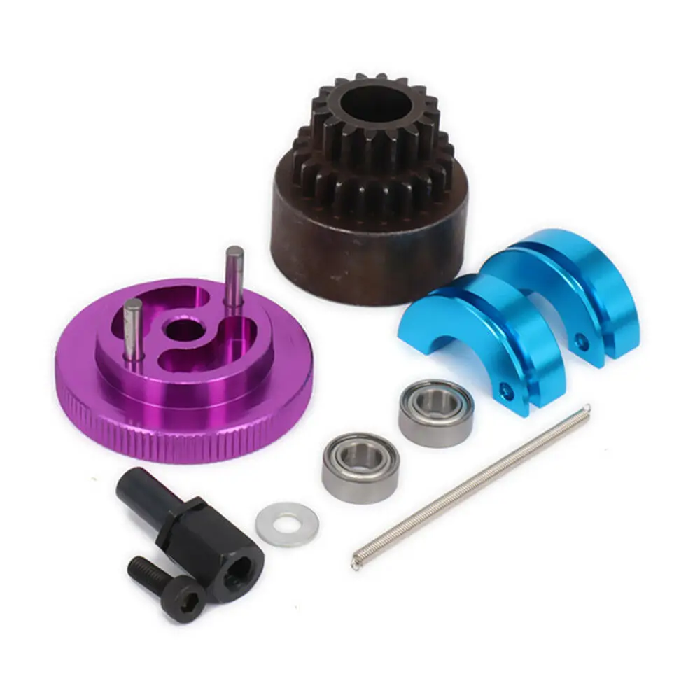 16T-21T Two Speed Gear 102006 Clutch flywheel Set Bell Shoes Springs Flywheel Bearing for HSP 94188 1/10 RC 1:10 Nitro Car