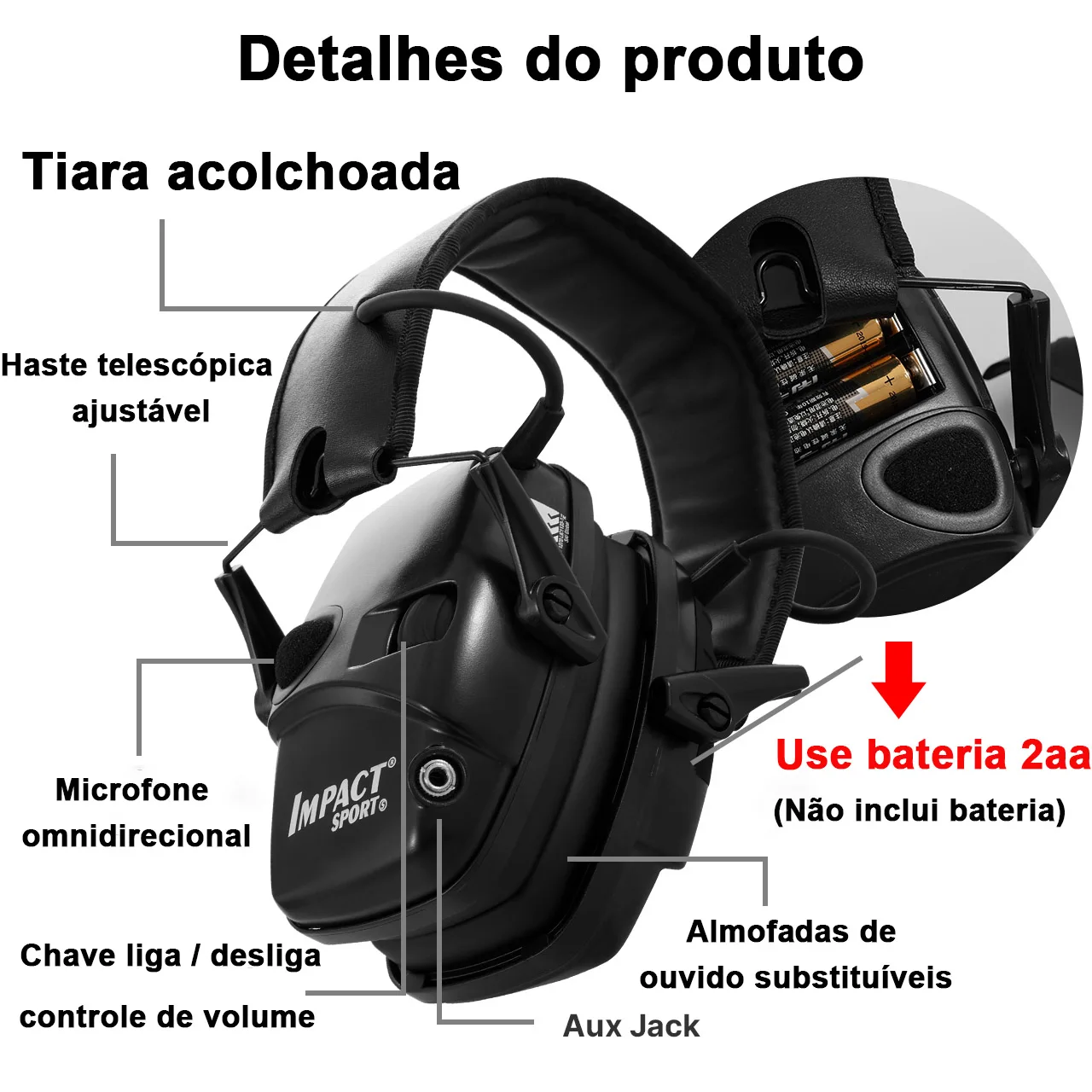 Orejera electrónica de 5 piezas/4 piezas para tiro, Protector de oído antiruido para deportes de impacto, amplificación de sonido, protección táctica para escuchar