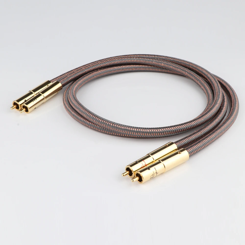 Hifi RCA Cable Accuphase 40th Anniversary Edition  RCA Interconnect Audio Cable Gold Plated Plug