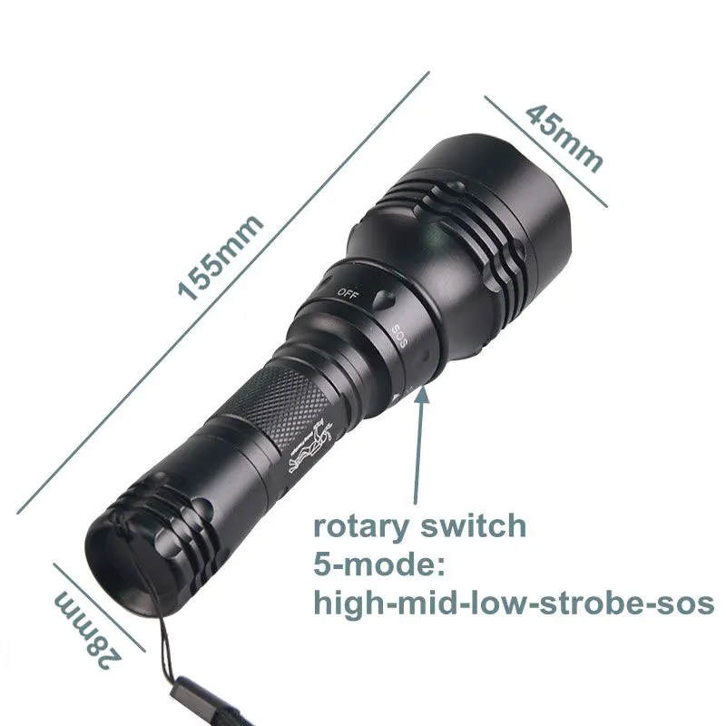 Powerful 1000lm T6 L2 LED Diving Flashlight Professional IP68 Scuba Safety Diving Light Waterproof Underwater 50m Torch Lantern