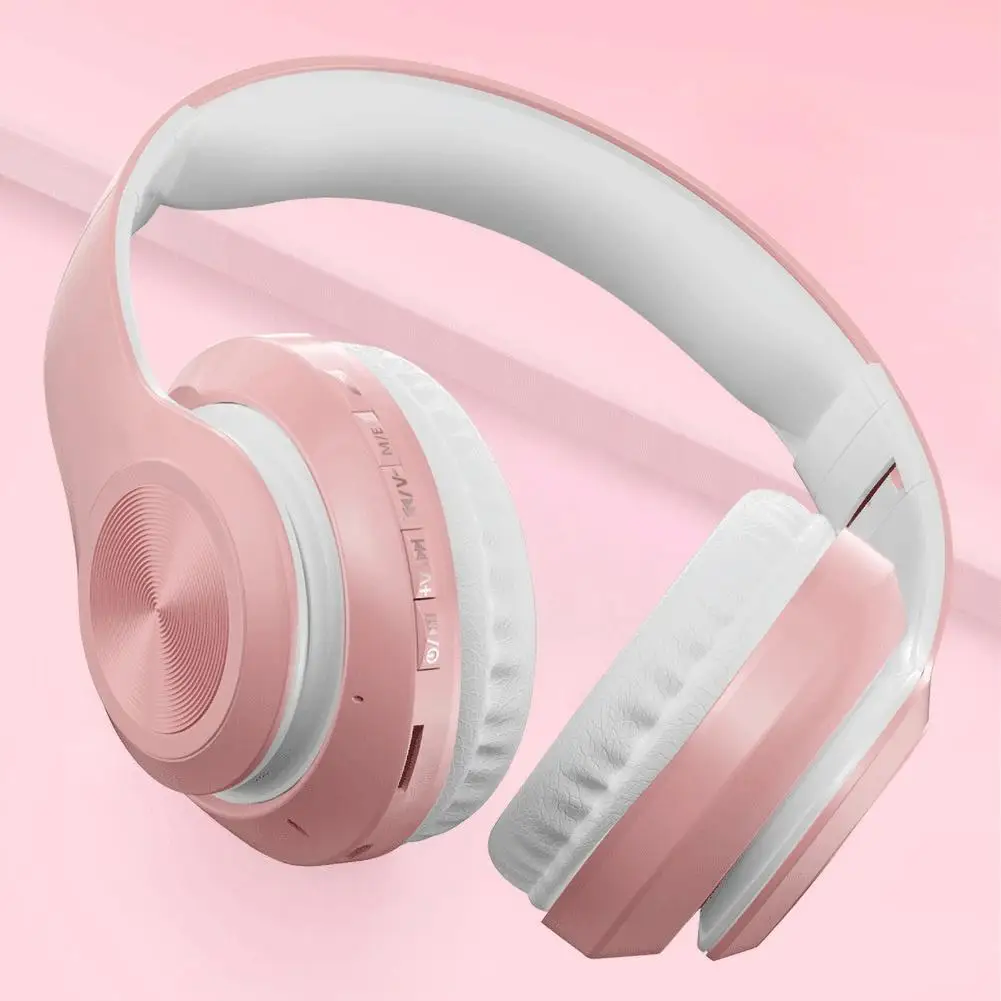 P68 Bluetooth 5.0 Foldable Rechargeable Wireless Headset HiFi Sound Headphones