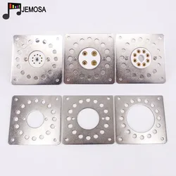 10PCS Vacuum Tube Shock Proof Iron Plate Tube Socket Mounting Plate 6V6 KT66 6550 2A3 300B  KT88 EL34 Hifi Audio Tube Amplifier