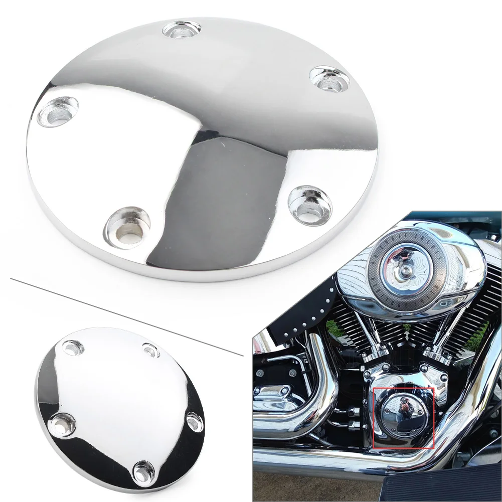 

Chrome Motorbike Domed Timing Points Cover Aluminum for Harley Davidson Twin Cam Softail Dyna Touring 1999-2017