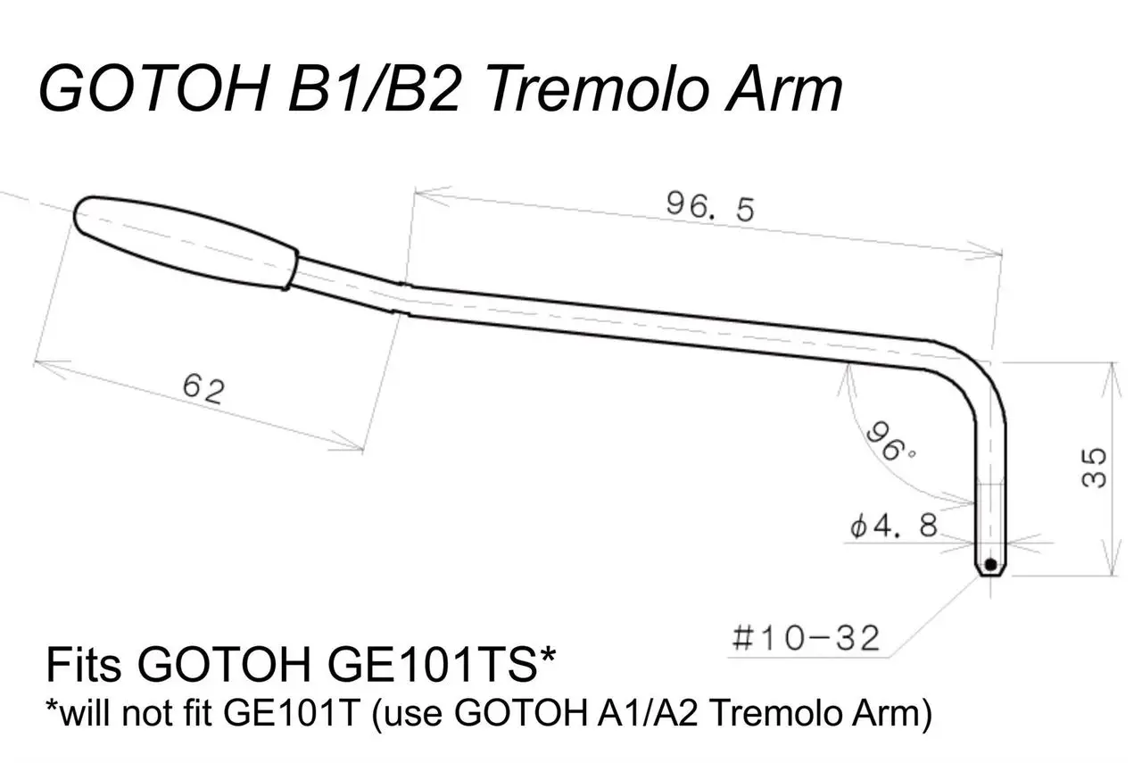 Gotoh B-1 Replacement Tremolo Arm for GE101TS