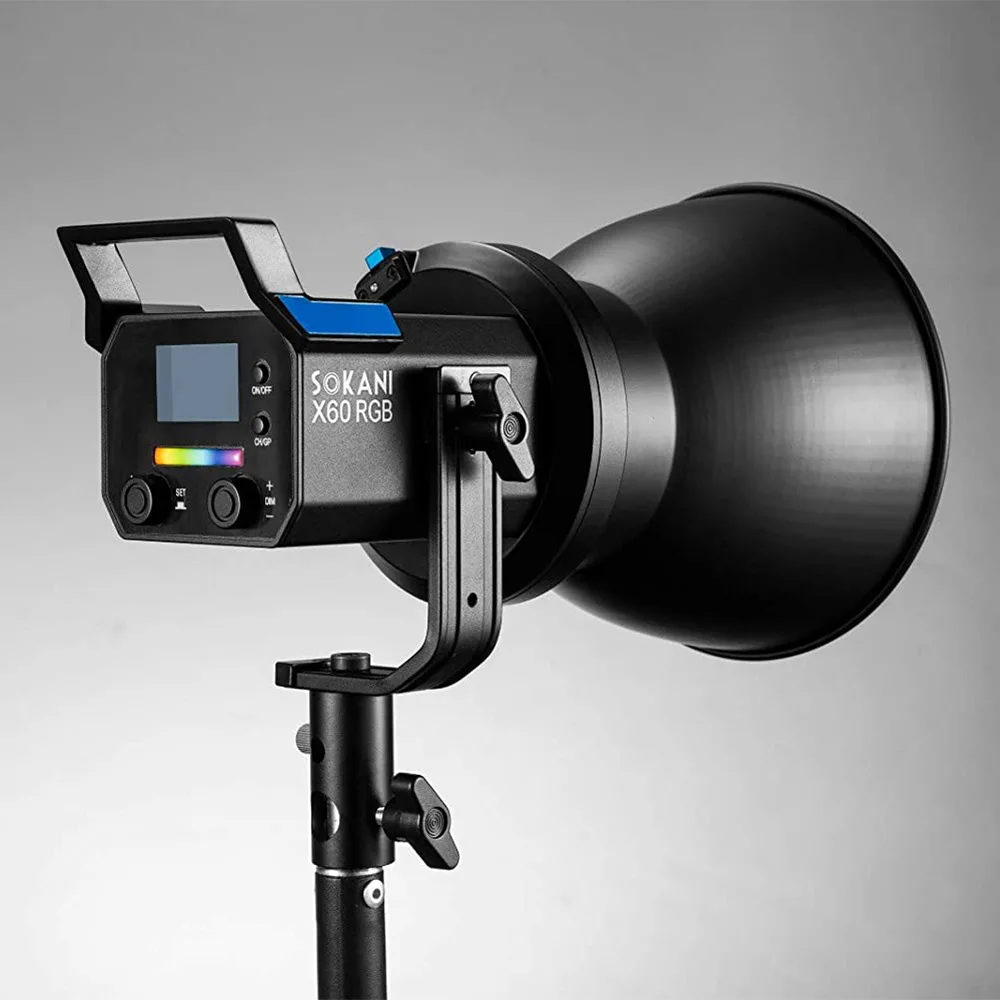 Sokani X60 RGB Version Outdoor Photography Lighting max 80W LED Video Light APP Adjust Brightness with Bag Bowens Mount