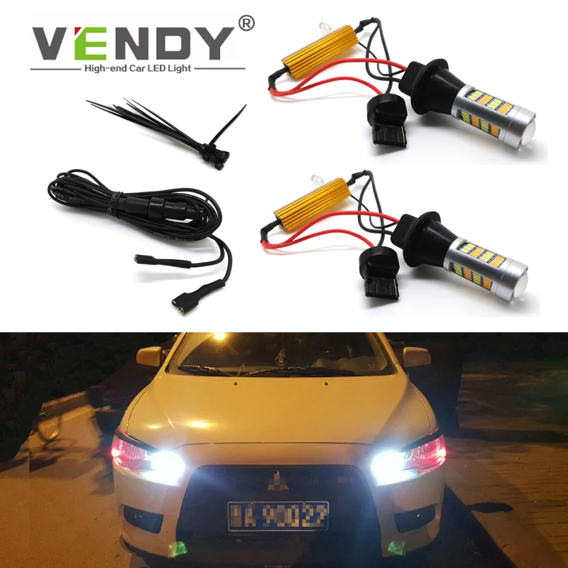 

1Set Canbus WY21W PY21W BAU15S Car LED Turn Signal Bulb Daytime Running Light For Mitsubishi lancer x 10 asx l200 pajero sport 4