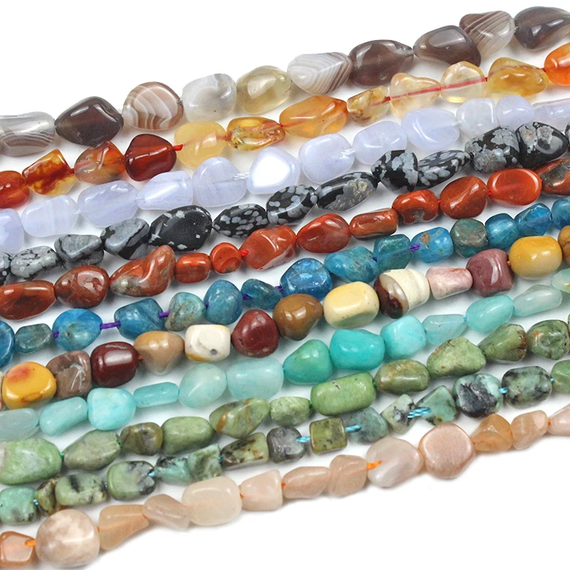 Perles naturelles en pierre Apatite, 5-8MM, 15 '', opale rouge irrégulière, agate violette du Botswana, Turquoises, océan, pour la fabrication de bijoux, bricolage
