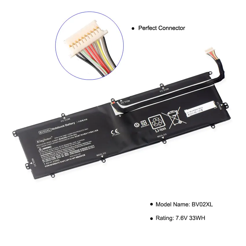 KingSener BV02XL 775624-121 Laptop Battery For HP Envy X2 13-J050NA J000NP J012DX J099NX HSTNN-IB6Q TPN-I116 7.6V 33WH