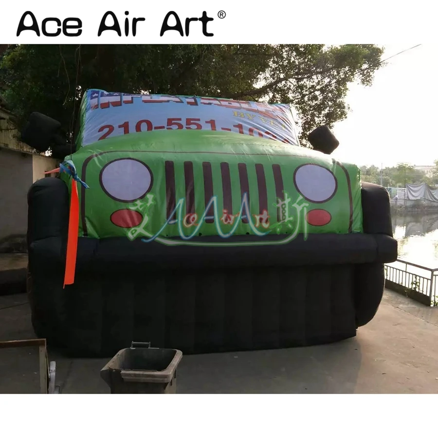 Huge Inflatable Cross-country Utility Wagon With Air Blower For Trade Show/Advertising Made By Ace Air Art