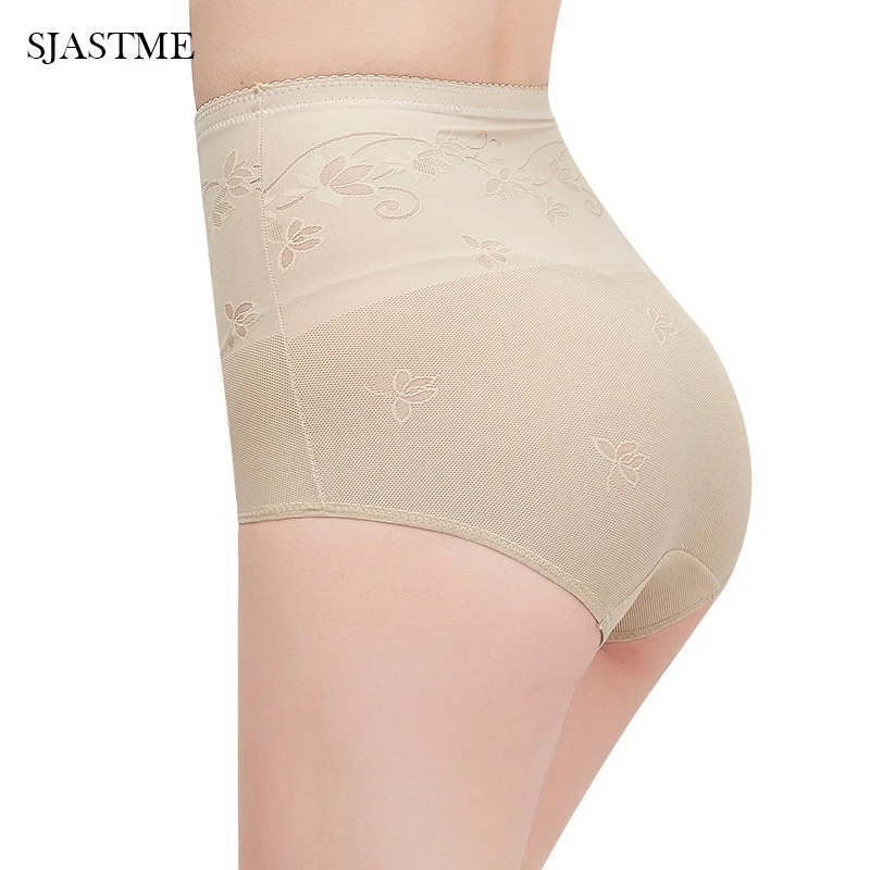 Sexy Slimming High Waist Underwear Women Shapewear Briefs Butt Lifter Abdomen Hips Lace Lingerie Body Shapers cinta modeladora