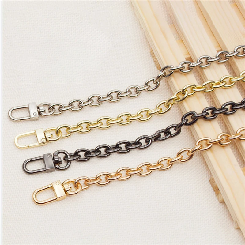 8mm Gold Silver Gun Black O Shape Steel Bag Chain Replacement Detachable Shoulder Crossbody Bag Strap for Handbag Belts Handles