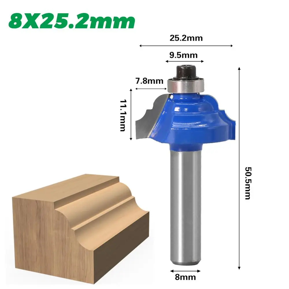 Imagem -04 - Duplo Roman Ogee Borda Router Bit mm Shank Dovetail Cortador Madeira Trabalhando Grande Alta Qualidade 1pc