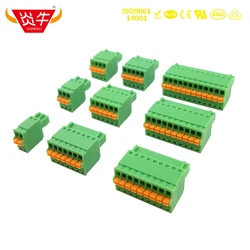 50Pcs KF2EDGKD 2.5mm 2P ~ 12P PCB PLUG-IN PLUGGABLE TERMINAL BlOCKS 15EDGKD 2PIN ~ 12PIN FK-MC 0,5/ 2-ST-2,5 1881325 PHOENIX