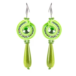 Fashion Jewelry Soutache Earring Ethnic Boho Women Drop Earring Multicolor Handmade Weaving Accessories Long Pearl Pendant Gift