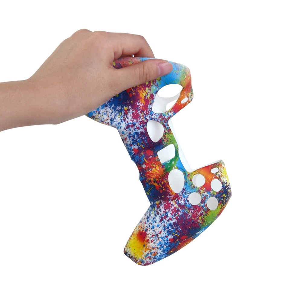 تحكم هلام السيليكون الإسكان المائية قذيفة التمويه الإسكان غطاء Thumbstick غطاء لسوني بلاي ستيشن 5 PS5