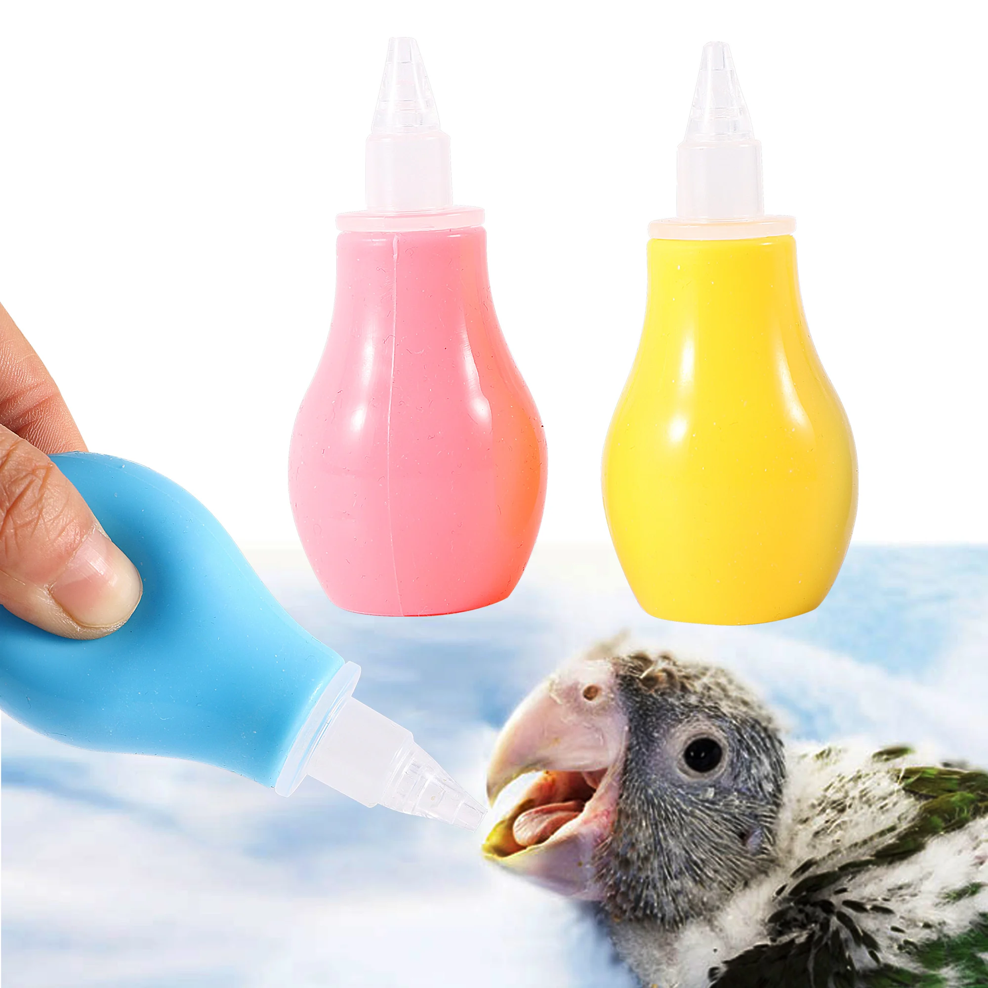 Small pet liquid feeder food grade silicone pet baby bird feeder medicine feeder hamster manual water replenishing device 1 Pc