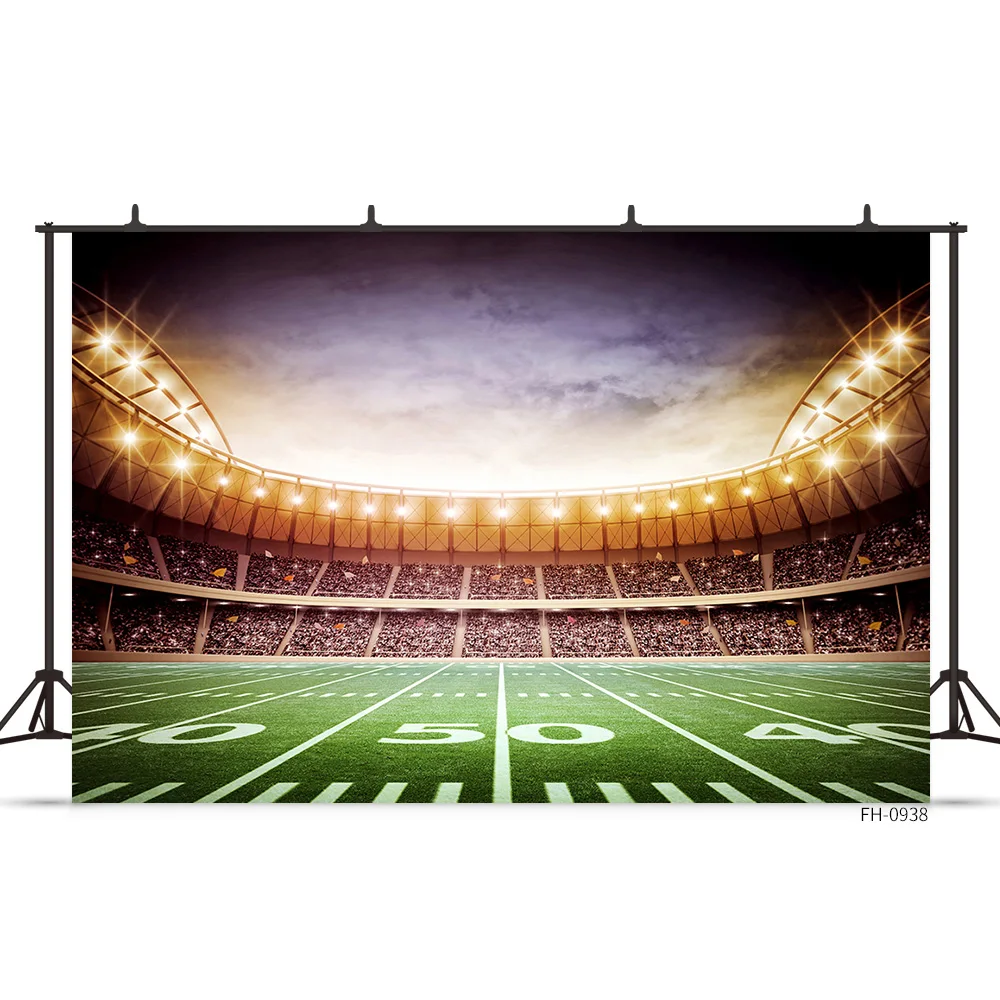 Field Stadium Sports Green Grass Banner Background For Photo Studio Baby Boy Portrait Kid Football Soccer Photography Backdrops