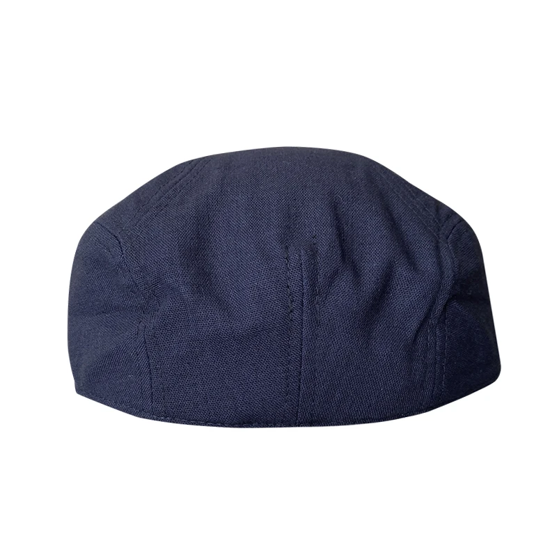 Spring And Summer Casual Men Flat Summer Linen Beret Hat Woman Dark Blue Dark Grey Breathable Cap Duckbill Driving Hats BLM240