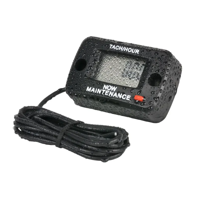 Digital Hour Meter Self Powered Inductive Tachometer 5 Groups Maintenance Reminder Conversion Machine Oil for Generator Lawn Mow