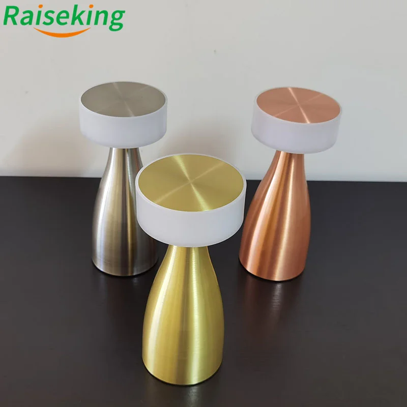 Battery Operated Led Metal Cordless Table Lamp Rechargeable For Restaurant Ktv Bar Dinning Table With Dimmer Brightness