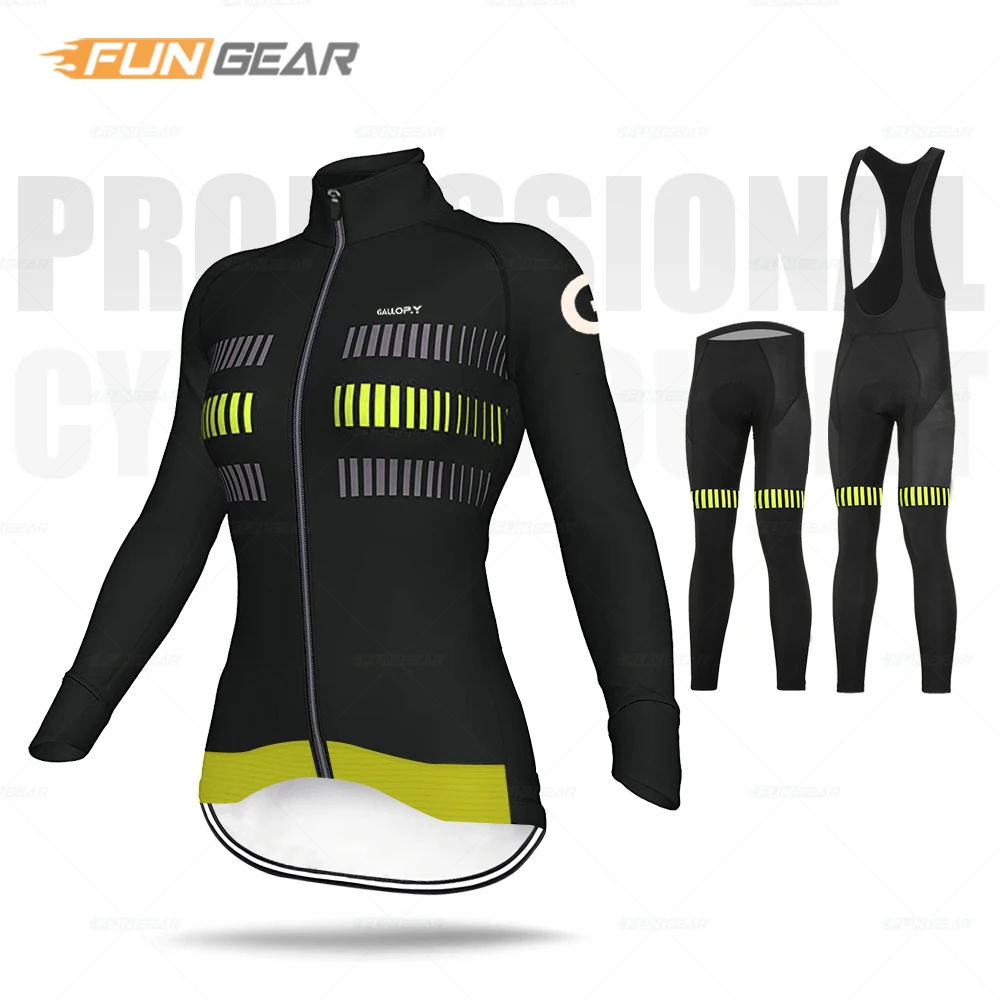 Long Sleeve Cycling Clothes for Women, Breathable Jersey Set, Road Bike Uniform, MTB Clothing, Quick Dry, Anti-UV, Spring, Autum