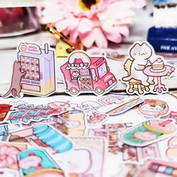 39 Stuks Creatieve Schattige Zelfgemaakte Kattenwinkel Diy Stickers Dagboek Album Decoratie Scrapbooking Kind Briefpapier Stickers Kawii