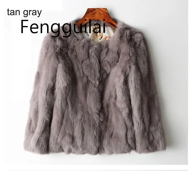 2020 FENGGUILAI 100% genuine real fur jacket women natural fur coat short style famele fashion autumn winter warm femme outwear