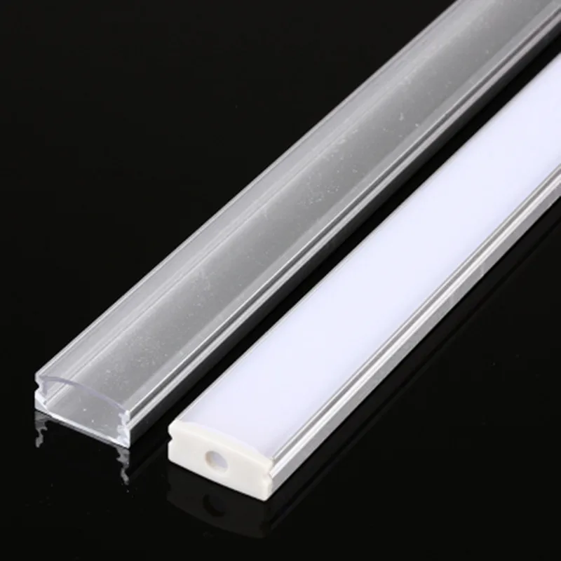 2-28 sztuk/partia 0.5 m 12 mm z profili aluminiowych do 5050 5630 taśmy LED ze stopu aluminium ze stopu aluminium płaskie powłoką powłoki + PC