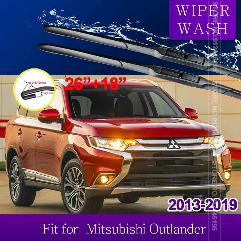 

Car Wiper Blade for Mitsubishi Outlander 2013 2014 2015 2016 2017 2018 2019 3rd Gen Windscreen Windshield Wipers Car Accessories