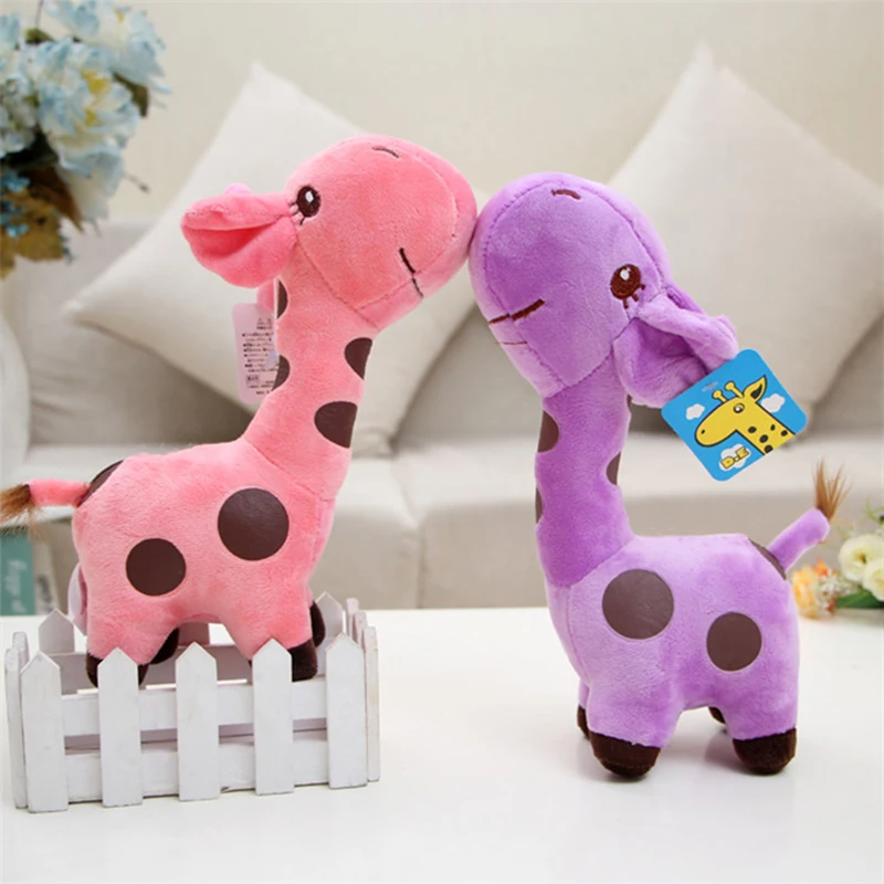 12/18cm unisex cute gift plush giraffe plush toy animal dear doll baby kid child happy christmas birthday colorful gift toy