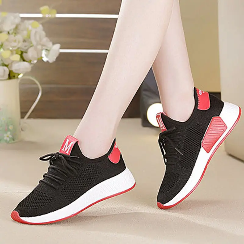 2021 mulheres correndo sapatos de malha tênis senhora respirável suave luz ginásio sapatos femininos andando jogging cesta femme