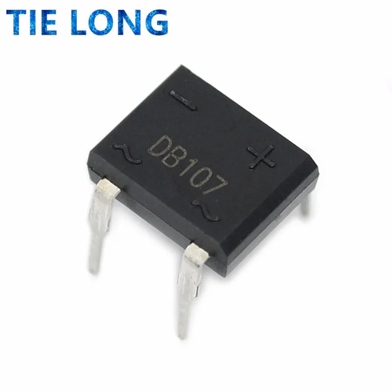 10pcs/lot DB107 DIP-4 1A 1000V Single Phases Diode Rectifier Bridge In Stock