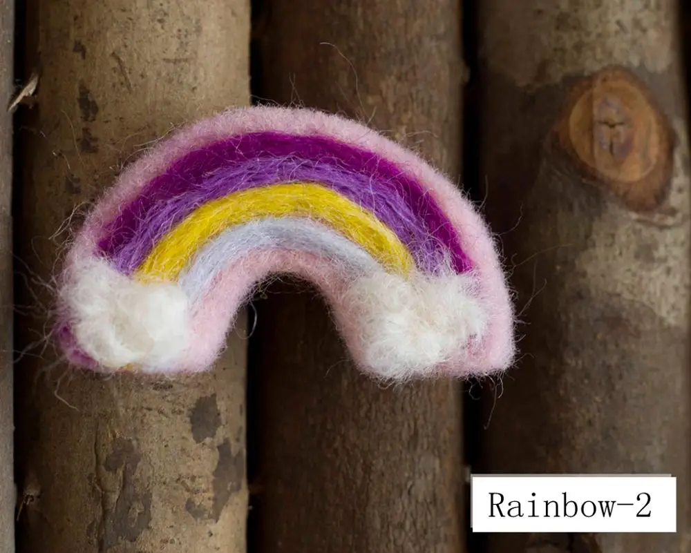 2021 Novel Wool Felt Rainbow Newborn Photography Prop Handmade Studio Photo Accessories Baby Shooting