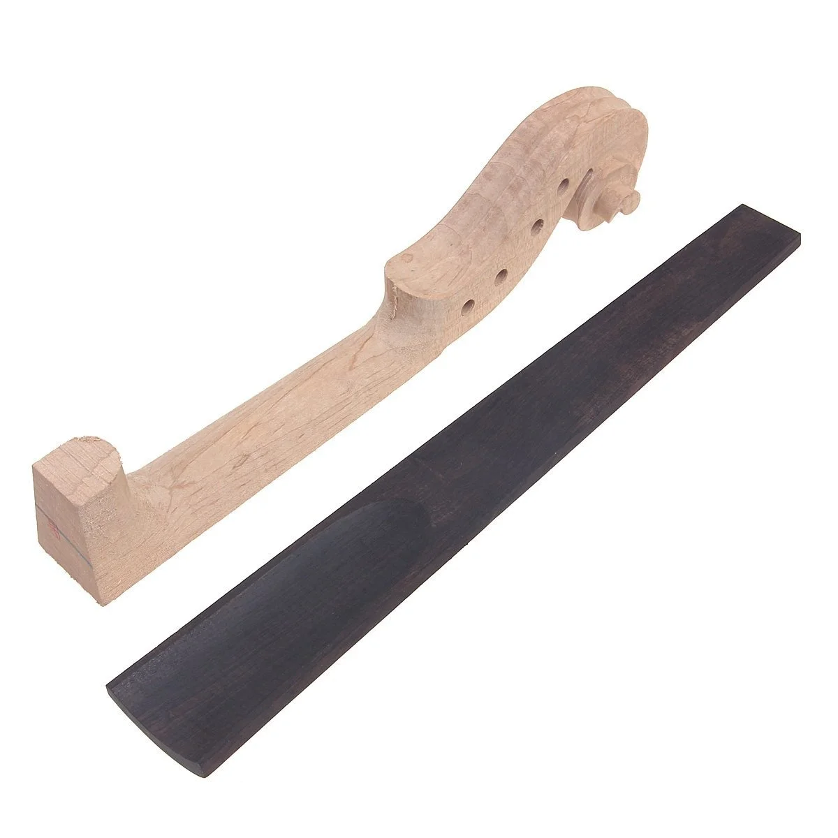 LOMMI 4/4 3/4 1/2 1/4 1/8 Violin Neck Handmade Maple Violin Ebony Fingerboard Set For DIY Violin Repair Luthier Tool Accessories