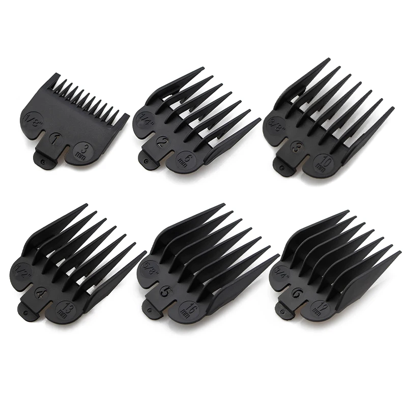 8Pcs/bag  Kemei Hair Clipper Limit Comb Guide Attachment Size Barber Replacement 3/6/10/13/16/19/22/25/1.5/4.5mm