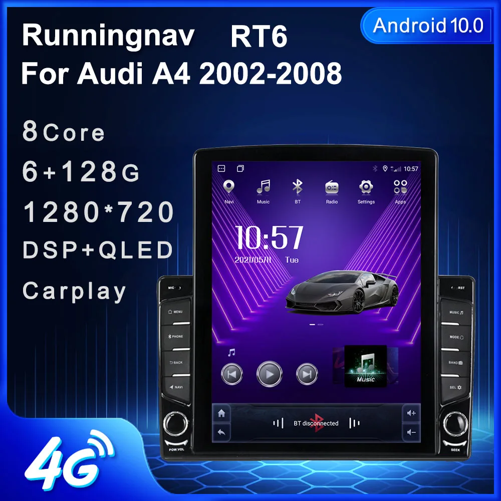 

Автомагнитола Tesla для Audi A4, мультимедийный видеоплеер на Android 9,7, 2002, 2003, 2004-2005, GPS, RDS, без Dvd, 2008 дюйма