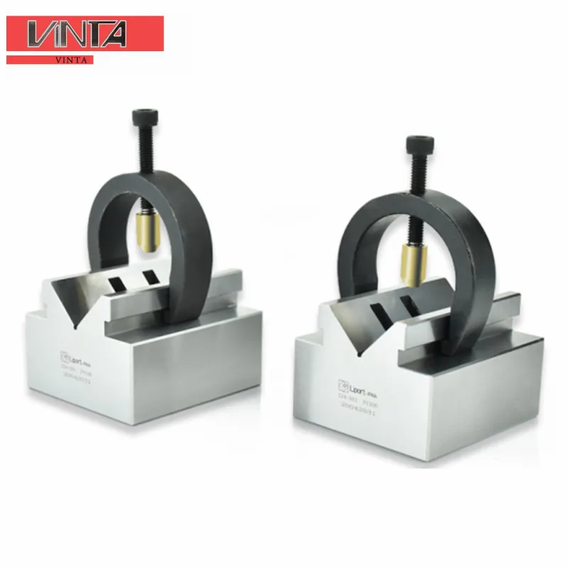 Precision Fixed Block Fixture Grinder Accessories Machining Center Correction Mandrel PV100 V-shaped Attachment Clips Station